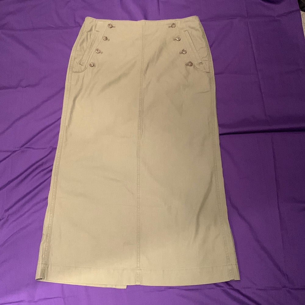 Uniqlo BNWT Ines De La Fressange cotton denim midi skirt.
